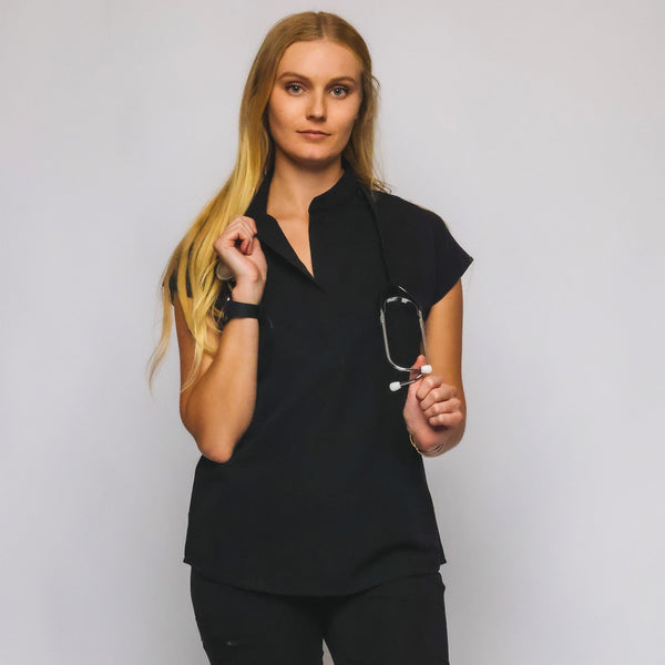 Colossal Scrub Top Black