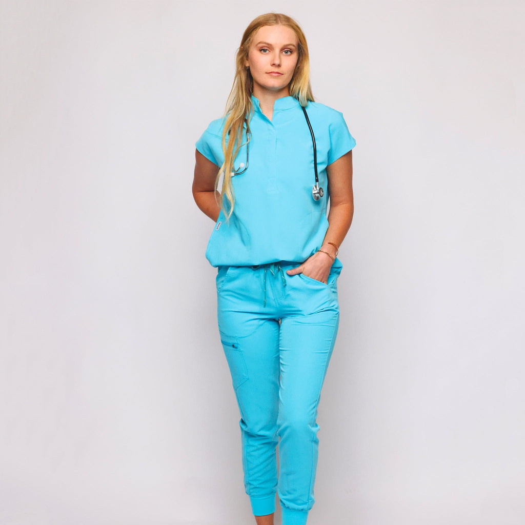 Colossal Scrub Top Turquoise | sigmascrubs.com