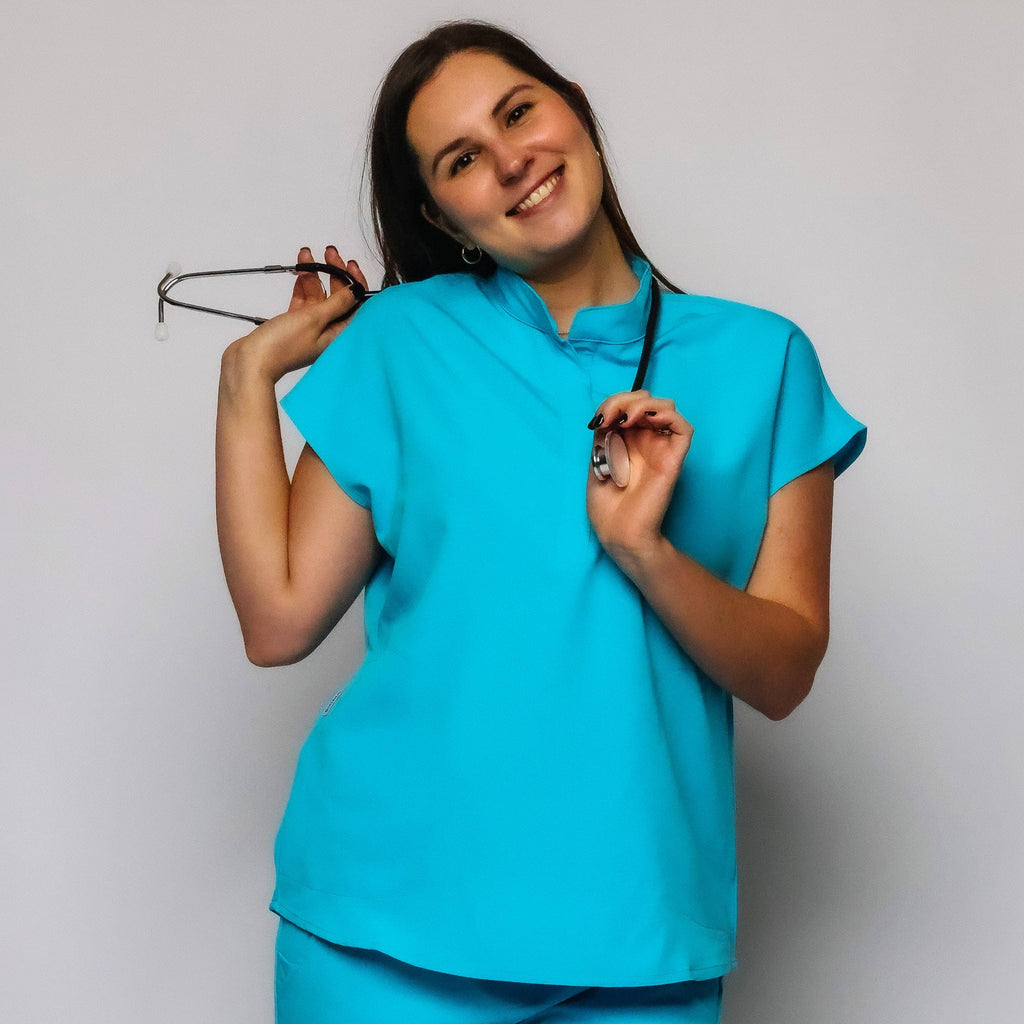 Colossal Scrub Top Turquoise | sigmascrubs.com