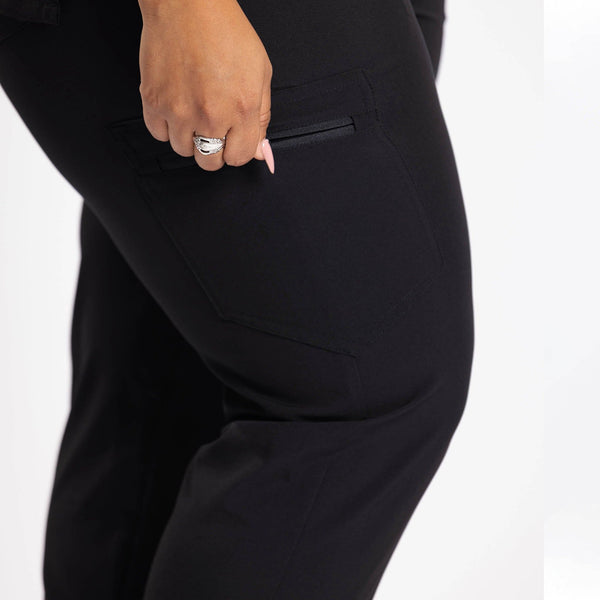 Women’s 4 pocket scrub pants Black