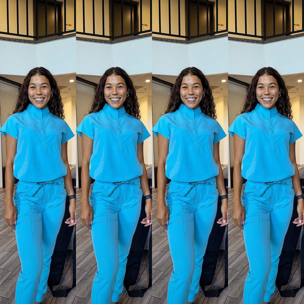 Colossal Scrub Top Turquoise | sigmascrubs.com